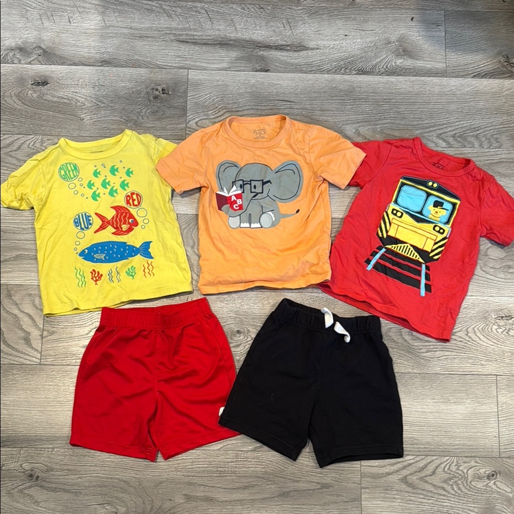 Kids Graphic T-Shirts and Shorts Set